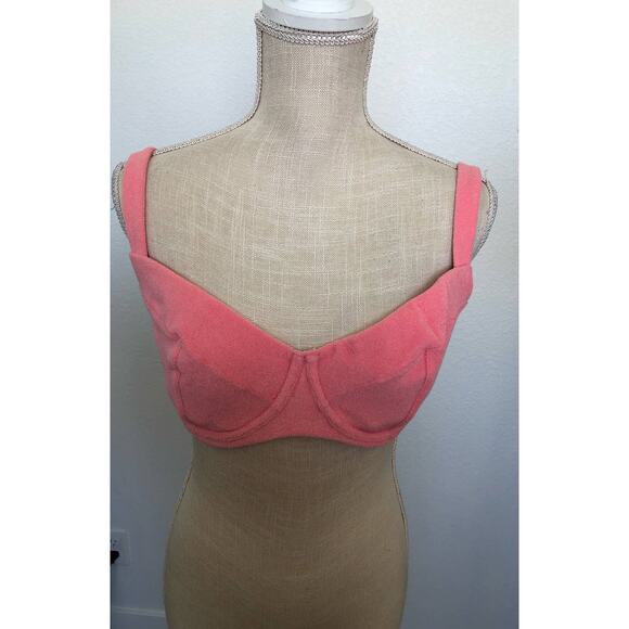 Victoria's Secret Pink Terry Cloth Underwire Bikini Top - 34DDD - Picture 2 of 5